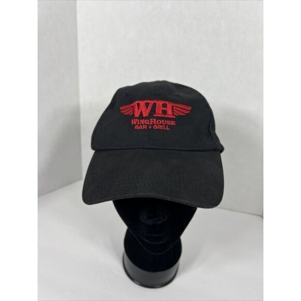 Wing House Restaurant Baseball Cap Black Brim